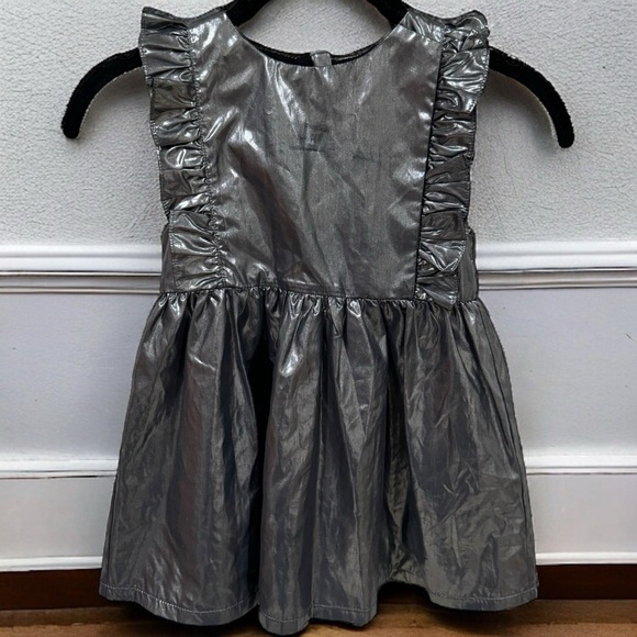 Yell-oh! Metallic Babydoll Ruffle Dress Girl’s Size 2T - Picture 1 of 10